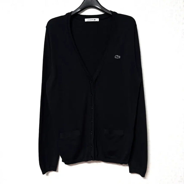 [BUNJANG] Lacoste Women's Black Knit Cardigan Jacket Size 90 / [S,90]라코스테 여성 니트 가디건 자켓 블랙