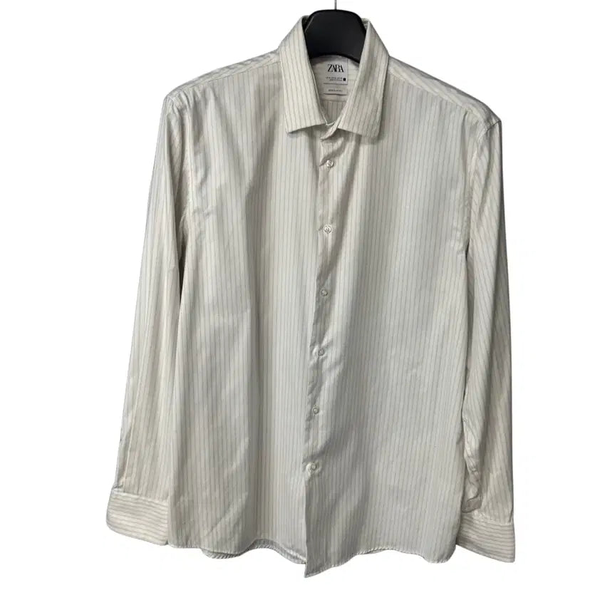 [BUNJANG] Zara White Stripe Shirt / XL 자라 화이트 스트라이프 셔츠 남방