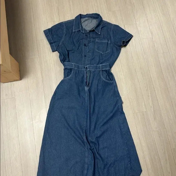 [BUNJANG] Denim Shirt Dress / 청 데님 셔츠 원피스