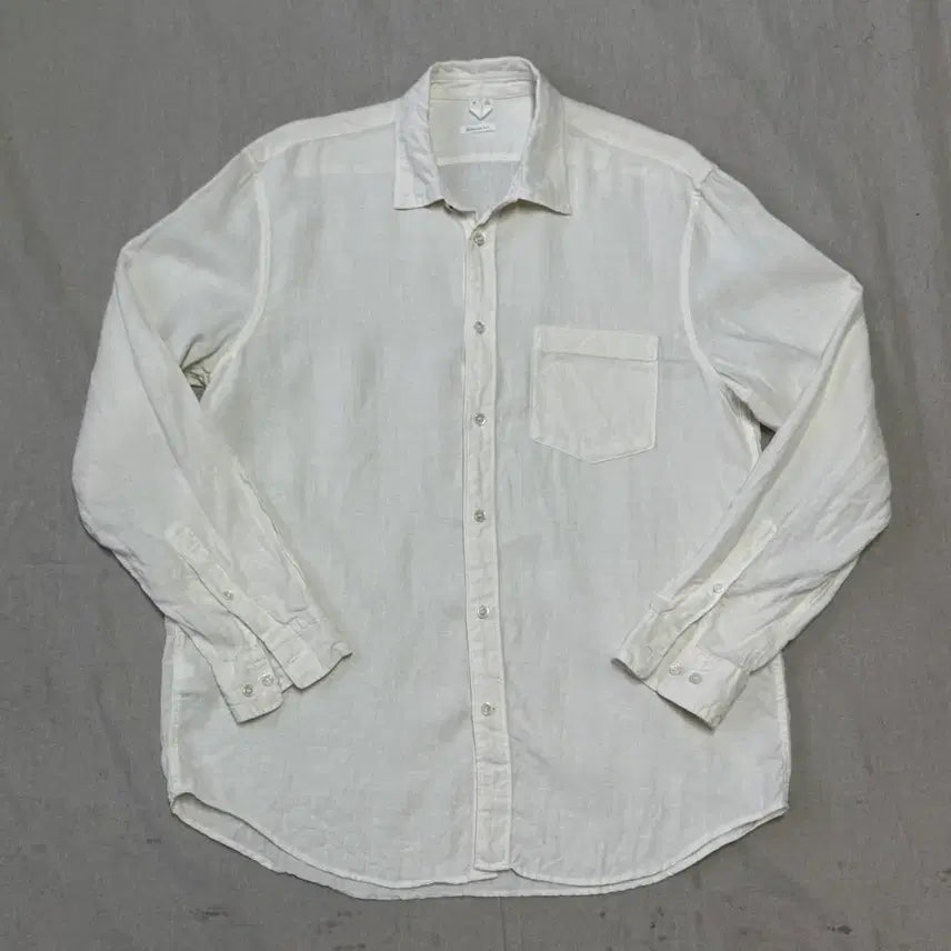 [BUNJANG] Arket Linen Ivory Shirt 50 / 아르켓 린넨 아이보리 셔츠 50