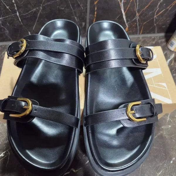 [BUNJANG] ZARA Buckle Slides - 240 / 자라버클슬리퍼 240