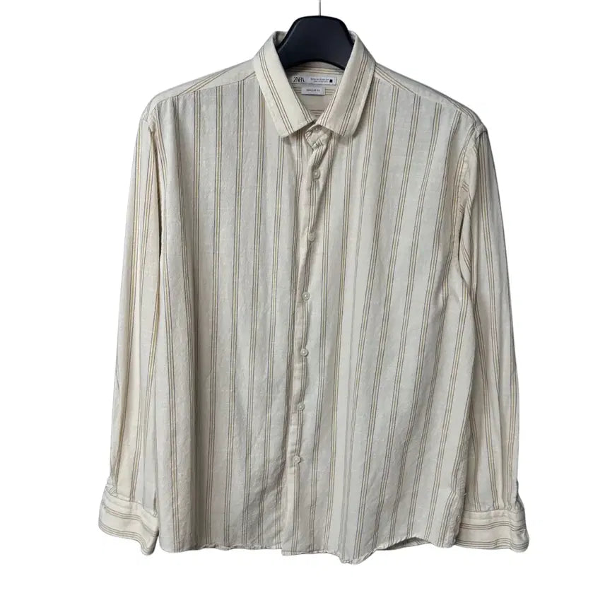 [BUNJANG] Zara Ivory Stripe Shirt / XL 자라 아이보리 스트라이프 셔츠 남방