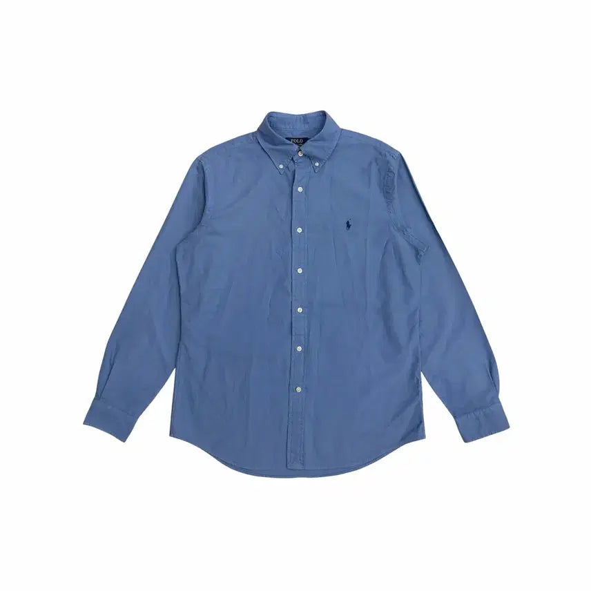 [BUNJANG] Polo Ralph Lauren New QR Blue Classic Fit Shirt (M) / 폴로 랄프로렌 신형 QR 블루 클래식핏 셔츠 (M)
