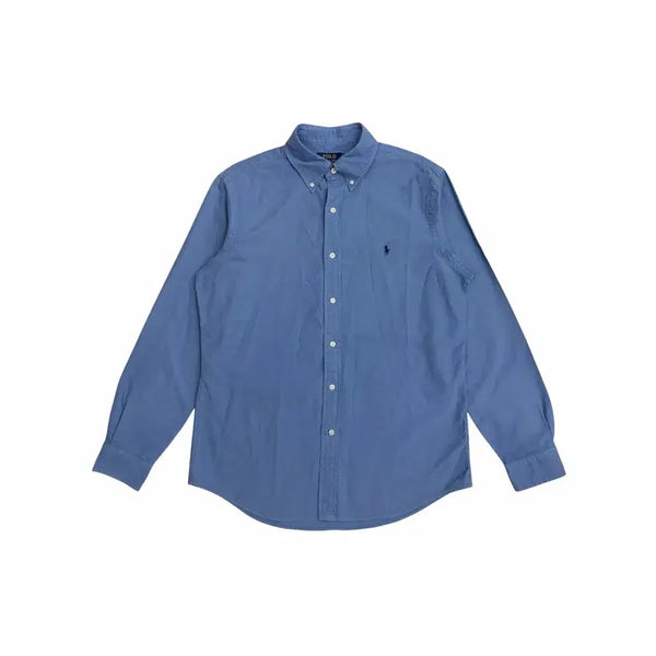 [BUNJANG] Polo Ralph Lauren New QR Blue Classic Fit Shirt (M) / 폴로 랄프로렌 신형 QR 블루 클래식핏 셔츠 (M)