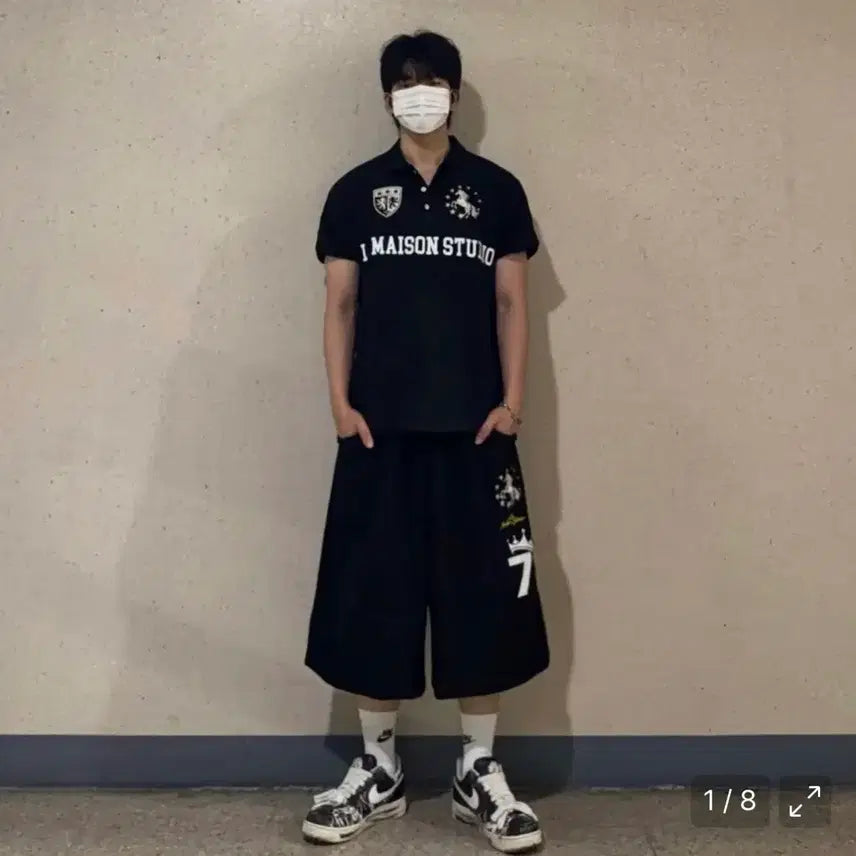 [BUNJANG] La Maison Studio Pique Polo Shirt & Bermuda Pants Set - Size L / 셋업 새상품) 라메종스튜디오 피케 폴로 셔츠 / 버뮤다 팬츠 L