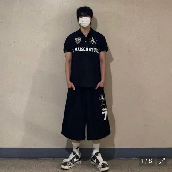 [BUNJANG] La Maison Studio Pique Polo Shirt & Bermuda Pants Set - Size L / 셋업 새상품) 라메종스튜디오 피케 폴로 셔츠 / 버뮤다 팬츠 L