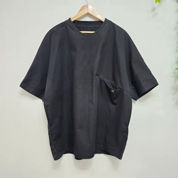 [BUNJANG] System Homme 22SS Embroidered Pocket Loose Fit Short Sleeve T-Shirt / 시스템옴므 22'SS  루즈핏 자수 포켓 반팔 티셔츠