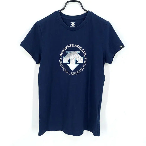[BUNJANG] Descente Women's Summer Big Logo Short-Sleeve T-Shirt Navy / 데상트 여성 여름 빅로고 반팔티 네이비 (HU46198)