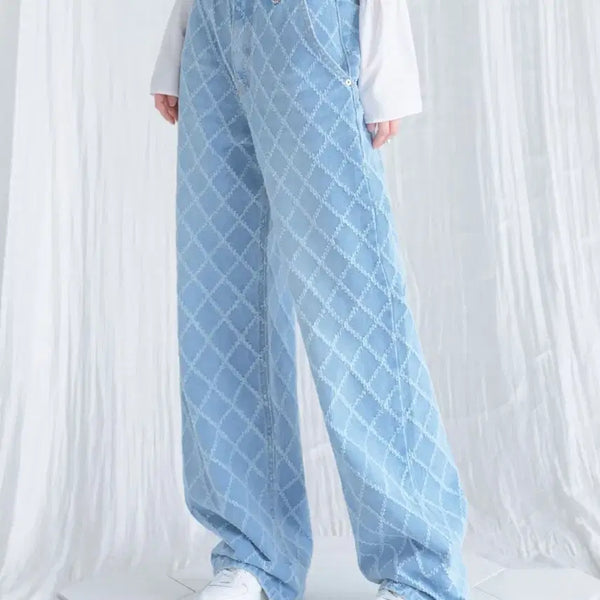 [BUNJANG] Urban Dress Quilting Wide Pants Sky Blue / 미사용 어반드레스 Quilting Wide Pants SKY BLUE