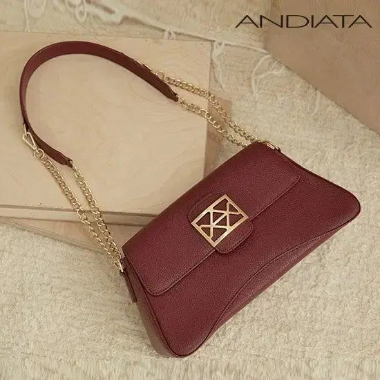 [BUNJANG] Andiata Satila Bag Wine Leather / 안디아타 새틸라백 와인