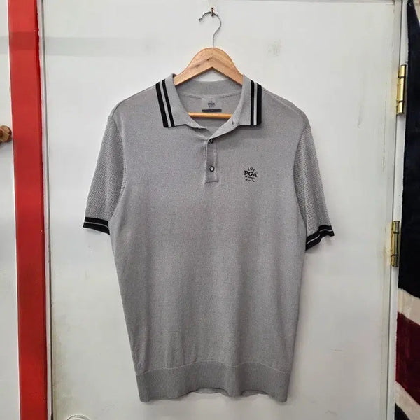 [BUNJANG] PGA Tour Men's Golf Wear Coolmax Short Sleeve Shirt (Size 100) / PGA 투어 남성 골프웨어 쿨맥스 반팔(100)