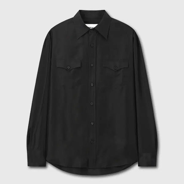 [BUNJANG] Tony Wack Silk Double Pocket Shirt Black XL / 토니웩 실크 더블 포켓 셔츠 블랙 XL