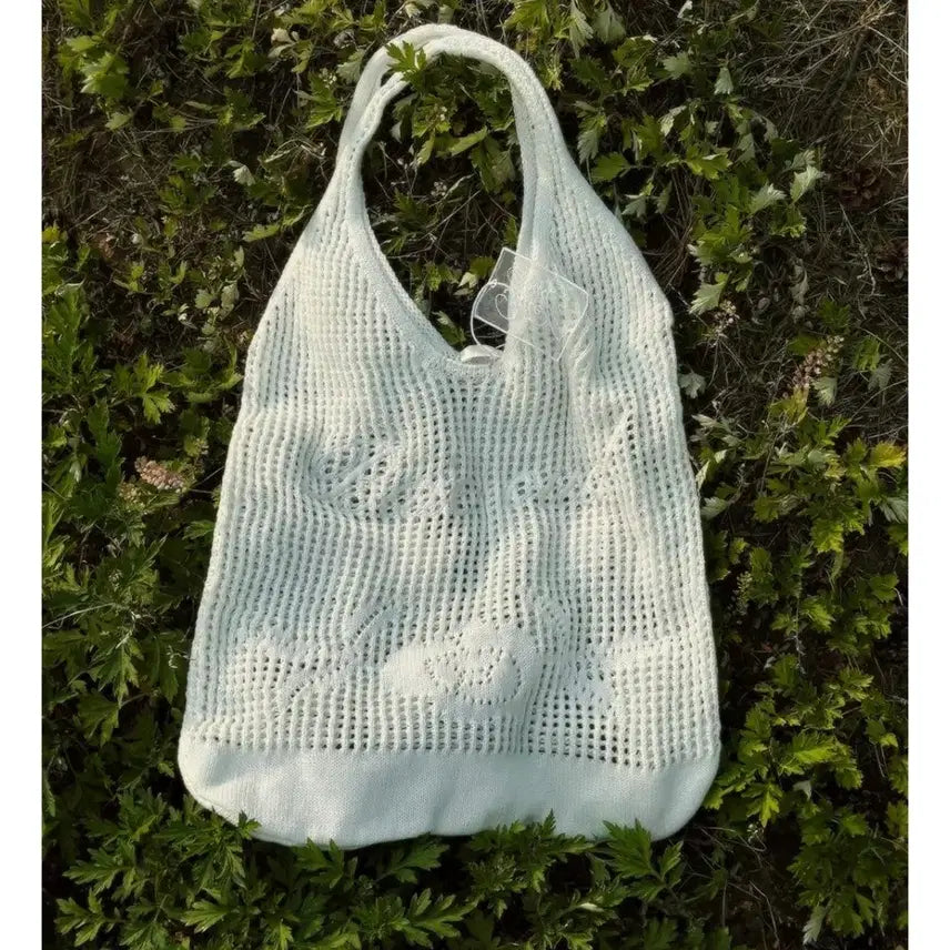 [BUNJANG] BAY Ode Crochet Knit Tote Bag / 베이 오드 크로셰 니트 가방
