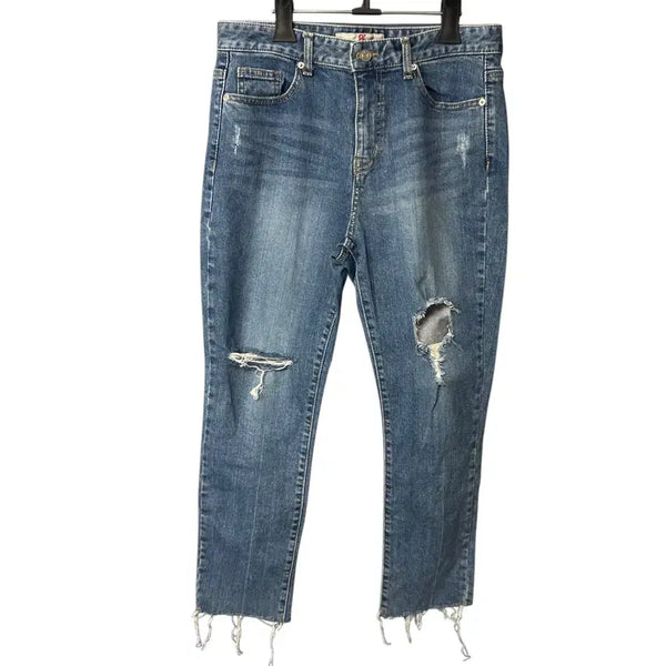 [BUNJANG] 8seconds Women's Cutting Distressed Jeans / L 에잇세컨즈 여성 컷팅 디스트로이드 청바지