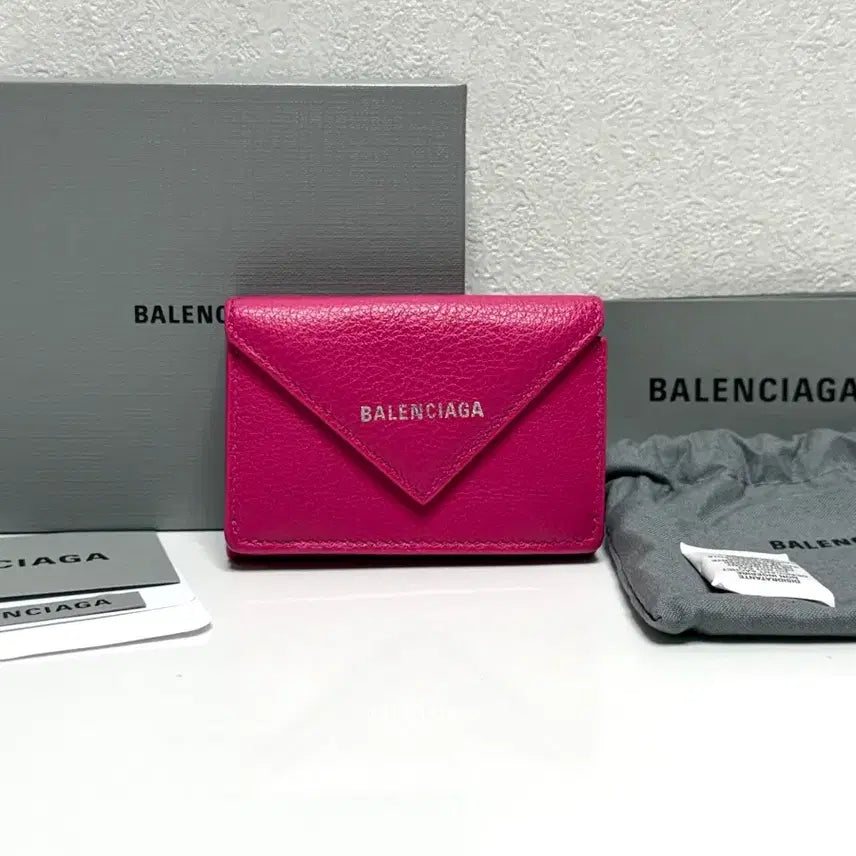 [BUNJANG] Balenciaga Papier Mini Card Holder Fuchsia Pink / (정품/A+)발렌시아가 파피에르 미니 카드지갑