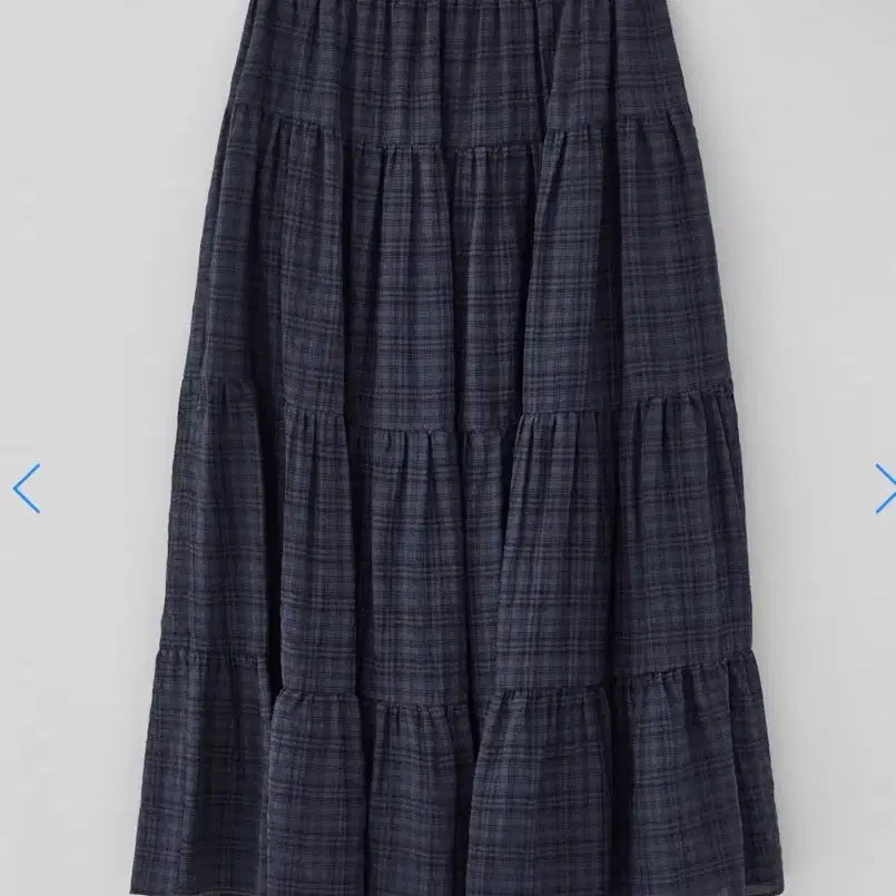 [BUNJANG] T/T Tartan Check Long Skirt (Navy) / T/T Tartan check long skirt (navy)