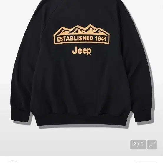 [BUNJANG] Jeep Brushed Sweatshirt Black L / Jeep 기모 맨투맨 블랙 L