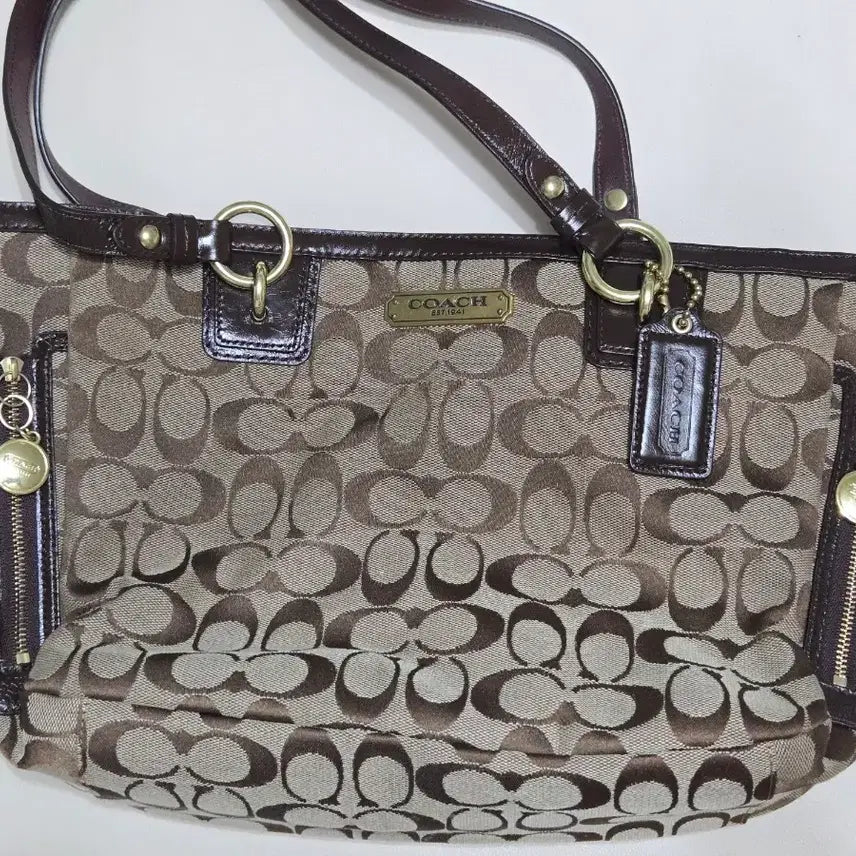 [BUNJANG] Coach Signature Brown Tote Bag / 코치 시그니처 브라운 토트백