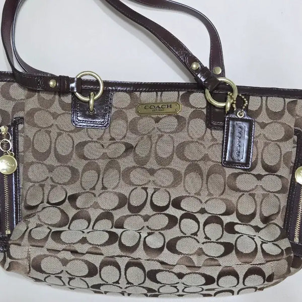 [BUNJANG] Coach Signature Brown Tote Bag / 코치 시그니처 브라운 토트백