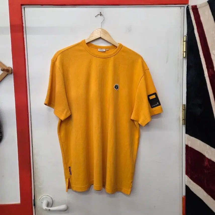 [BUNJANG] Golden Bear PAR3 Golf Short Sleeve T-Shirt Yellow (Men's 105) / 골든베어 PAR3 골프 반팔티(105급)