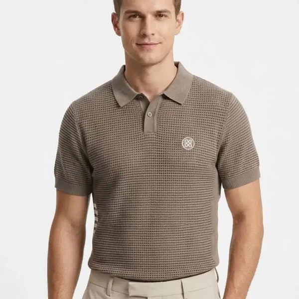 [BUNJANG] G/FORE Men's Air Mesh Knit Short Sleeve Polo Shirt / 지포어 남성 에어메쉬 니트 반팔카라티