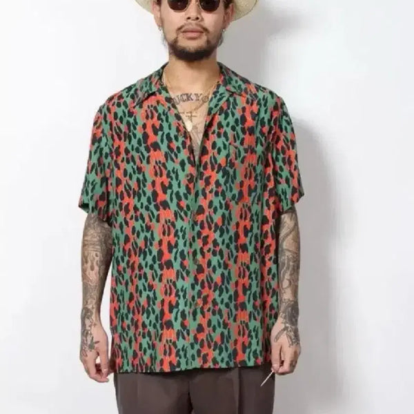 [BUNJANG] Wackomaria Leopard Print Shirt / 와코마리아 레오파드 셔츠