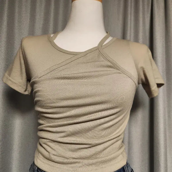 [BUNJANG] Olive Green Short Sleeve T-Shirt / 올리브색 반팔티