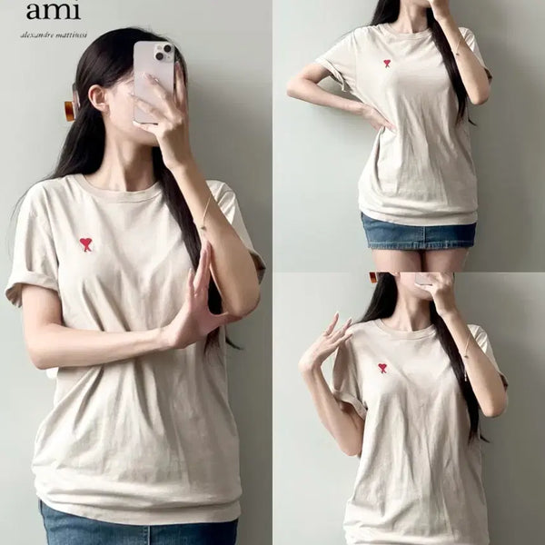 [BUNJANG] AMI Heart Logo T-Shirt / AMI 반팔티