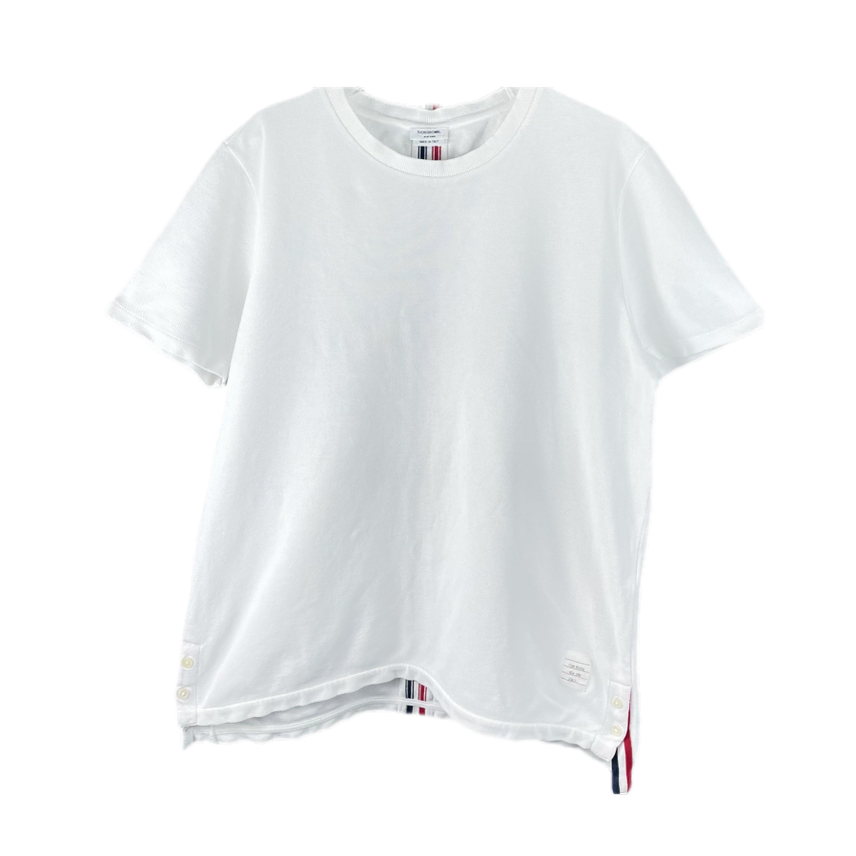 [BUNJANG] Thom Browne Cotton Pique Center Back Stripe Relaxed Fit T-Shirt Size 3 / [3] 톰브라운 코튼 피케 센터 백 스트라이프 릴렉스 핏 반팔 티셔츠