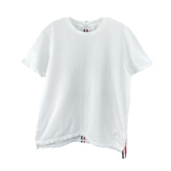 [BUNJANG] Thom Browne Cotton Pique Center Back Stripe Relaxed Fit T-Shirt Size 3 / [3] 톰브라운 코튼 피케 센터 백 스트라이프 릴렉스 핏 반팔 티셔츠