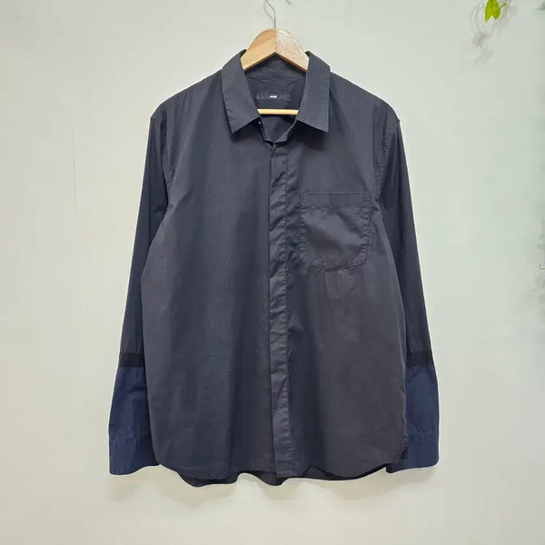 [BUNJANG] System Homme 20'SS Color Block Sleeve Shirt / 시스템옴므 20'SS  소매 배색  셔츠