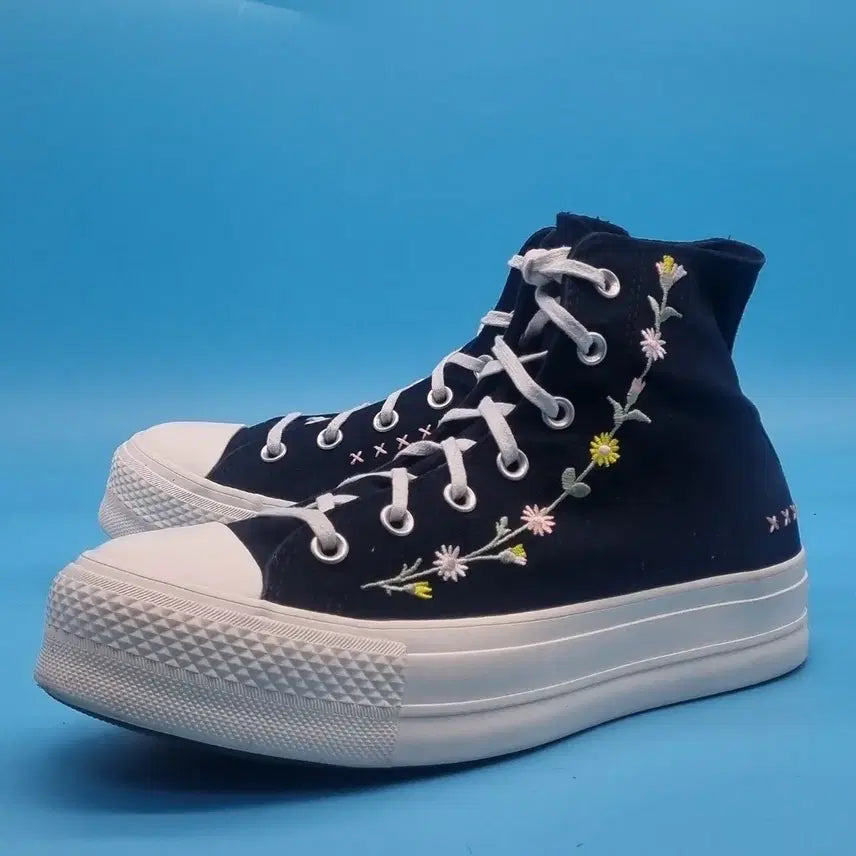 [BUNJANG] Converse Chuck Taylor Embroidered Platform High Top 265 / a 컨버스 척테일러 엠브로이더드 플랫폼 하이탑 265
