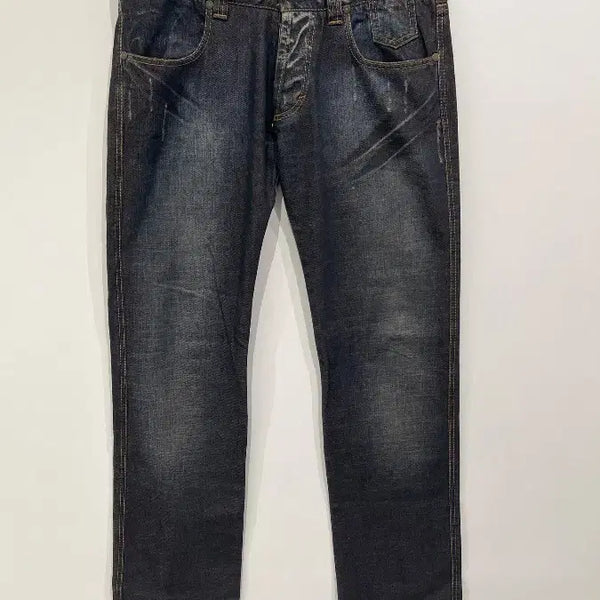 [BUNJANG] D.N.A Dark Wash Straight Fit Denim Jeans / [32] 디. 엔. 에이 다크 워시 스트레이트 데님