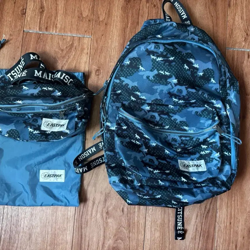 [BUNJANG] Maison Kitsuné x Eastpak Backpack & Waist Bag Set / 메종키츠네 아스트팩 백팩 힙색 세트