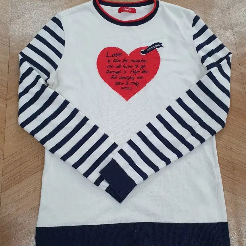 [BUNJANG] FANTOM Women's Heart Logo Knit Sweater / FANTOM 골프 여자 하트 로고 니트
