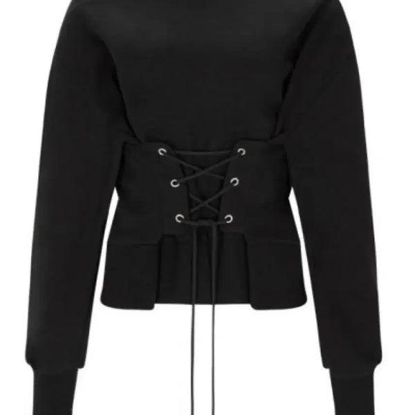 [BUNJANG] Bohemian Seoul Corset Sweatshirt Black / 보헤미안서울