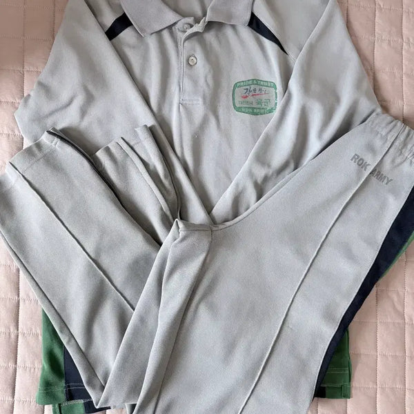 [BUNJANG] ROK Army Old Style Training Suit (Spring/Autumn) - Top & Bottom Set / 육군 구형 활동복