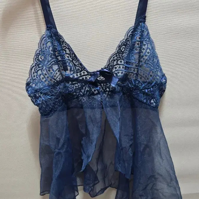 [BUNJANG] Navy Lace Slip - Size 90 / 슬립 상90