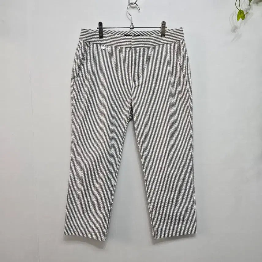 [BUNJANG] Polo Ralph Lauren Seersucker Cropped Pants Size 2 / 폴로 랄프로렌 시어서커 8부 팬츠