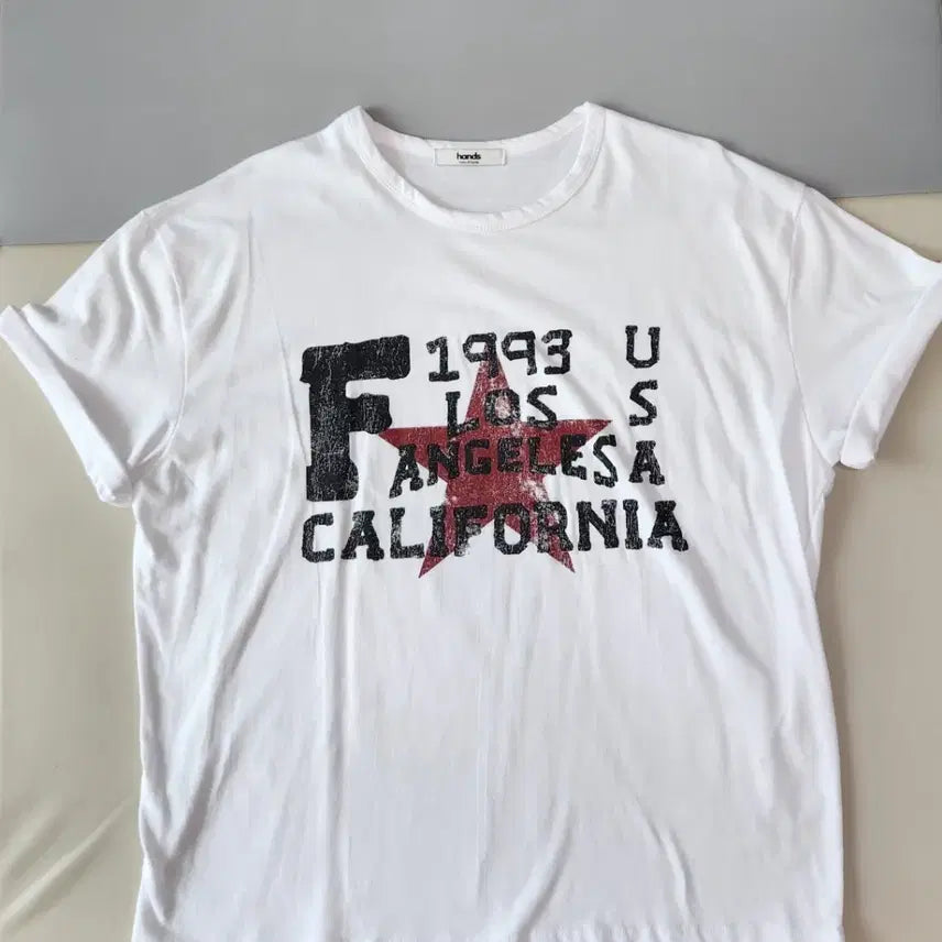 [BUNJANG] Hands Retro Star Cropped Short Sleeve T-Shirt / 1993 레트로 스타 크롭 반팔 티셔츠