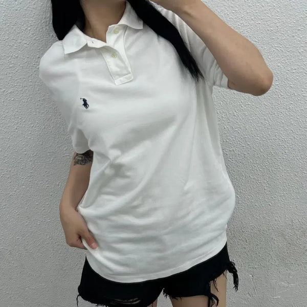 [BUNJANG] Polo Ralph Lauren Navy Pony White PK T-Shirt Size S / 폴로 랄프로렌 네이비포니 화이트 pk반팔 S