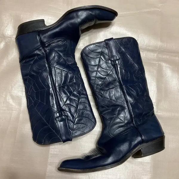 [BUNJANG] Vintage Western Boots Navy 270 / 빈티지 웨스턴 부츠 네이비 270
