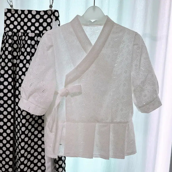 [BUNJANG] Handmade Paisley Embroidery Blouse / 저고리 블라우스(핸드메이드)