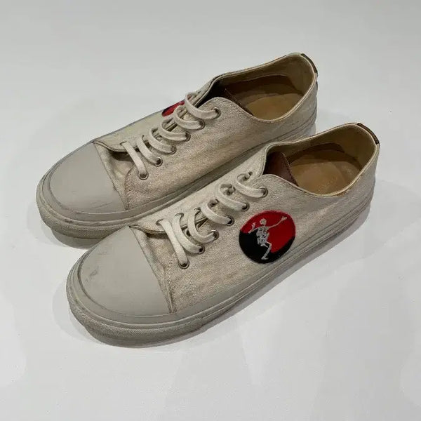 [BUNJANG] Alexander McQueen White Skeleton Patch Sneakers / [43] 알렉산더 맥퀸 화이트 스켈레톤 패치 스니커즈