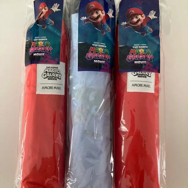 [BUNJANG] Super Mario Galaxy 3-Section Automatic Umbrella Set (3 pcs) / 슈퍼 마리오 갤럭시 3단자동 우양산3개