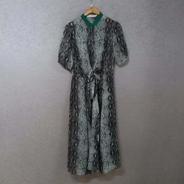 [BUNJANG] AIIRE DE ALEXIS Brown Pattern Long Dress / B7-30/AIIRE DE ALEXIS 브라운 패턴 롱원피스 여성