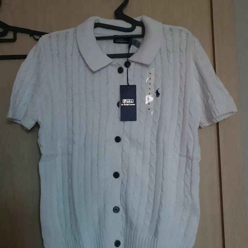 [BUNJANG] Polo Ralph Lauren Cable Knit Short Sleeve Cardigan / (새상품) 폴로 랄프로렌 케이블 반팔 니트 가디건_폴로 꽈배기 니트 가디건 S, M