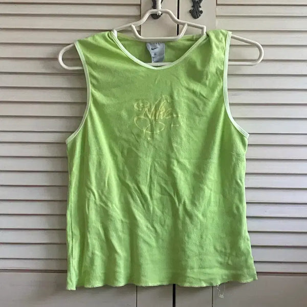 [BUNJANG] Japanese Vintage Nike Sleeveless T-Shirt / 일본빈티지 나이키 라임레몬 나시 티셔츠 슬리브리스 y2k 하구미 카모메산장