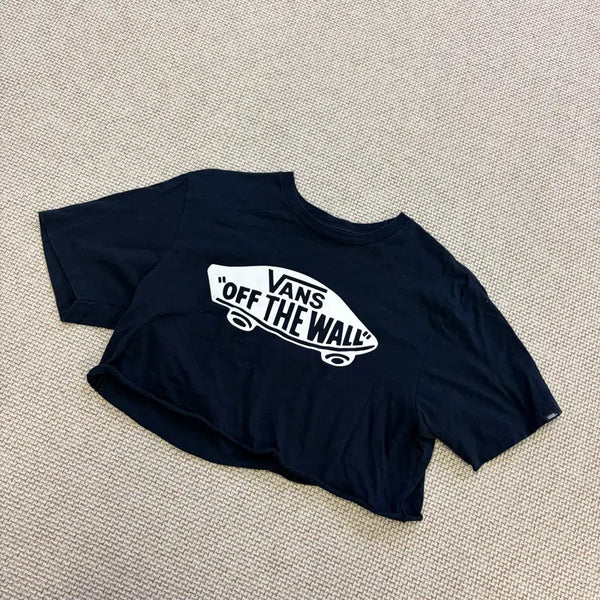 [BUNJANG] Vans Crop Short-Sleeve T-Shirt / S 반스 크롭 반팔 티 0729D2