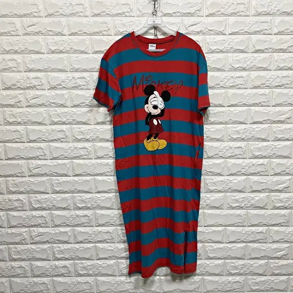[BUNJANG] Disney Mickey Mouse Short Sleeve Dress / 3103) 디즈니 미키마우스 반팔 원피스